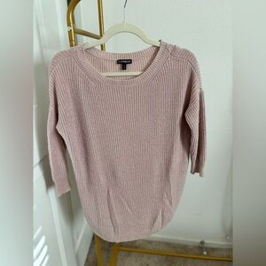 Express Cable Knit 3/4 Sleeve Sweater • Cute, Dusty Rose • XS • GUC!